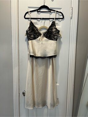 Satin skirt set